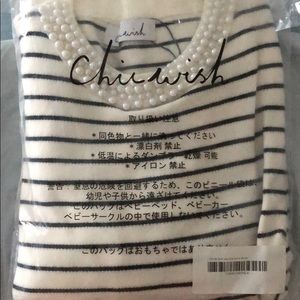 NWT Chicwish Striped Knit Top